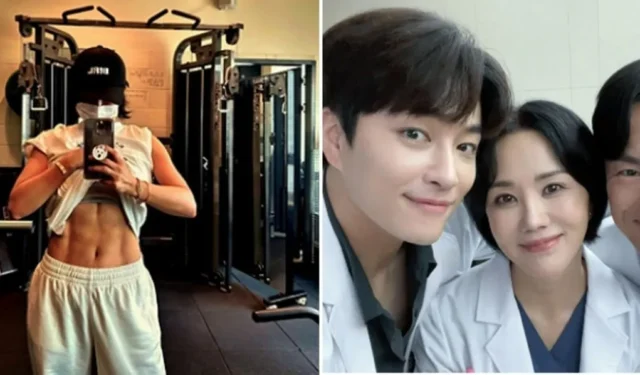 La star de 53 ans Uhm Jung Hwa montre des abdos en six packs, surprenant Kim Hye Soo et Sandara Park 