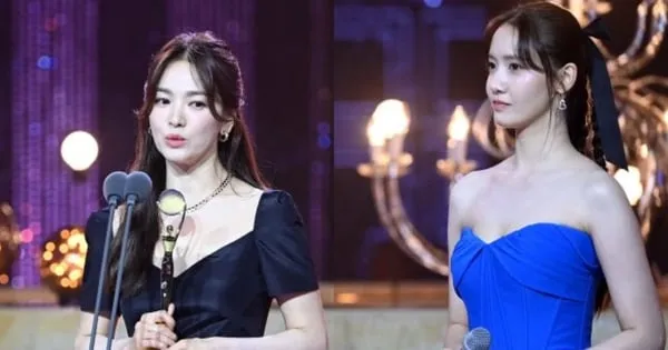 Song Hye Kyo e Yoona condividono il palco allo spettacolo di premiazione, Yoona piena di ammirazione 