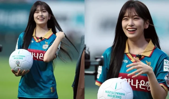 Aparição de IVE Ahn Yujin na partida da K League 1 desperta entusiasmo entre os fãs de futebol