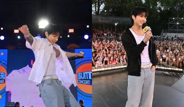 BTS Jungkook surpreende fãs com performance apaixonada de “Seven” apesar da chuva torrencial