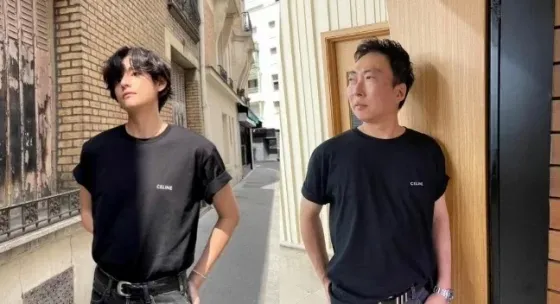 BTS V y Park Myung Soo: mismo atuendo pero diferentes estados de ánimo, “Modelo y cliente”