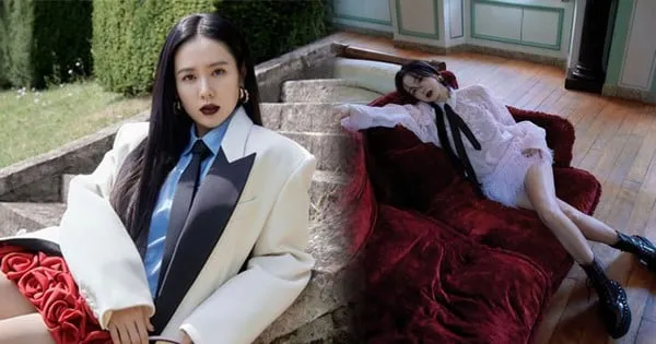 Son Ye Jin stupisce con un look da vampiro su Harper’s Bazaar: giovane ma seducente