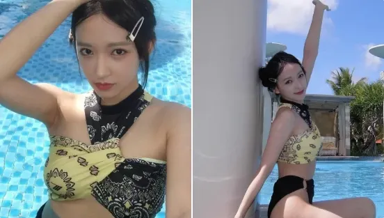 Cheng Xiao atualizou novas fotos de biquíni após rumores de namoro com Tony Leung