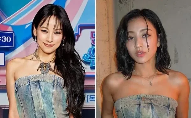 Lee Hyori e TWICE Jihyo usam a mesma roupa com charme único