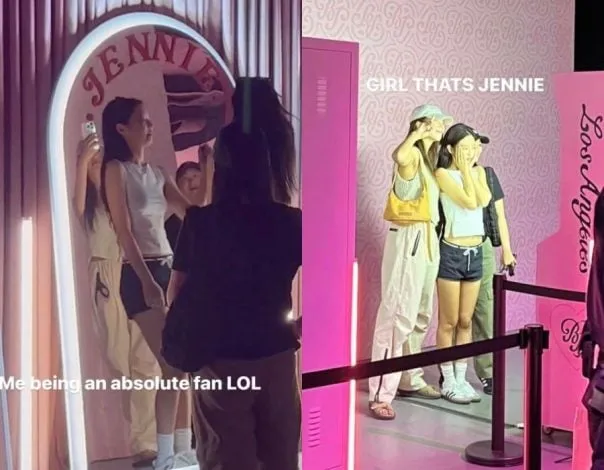 Jennie usava uma roupa simples e confortável que ainda destacava sua aura de ídolo.