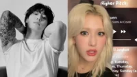 Jeon Somi geht viral, weil sie auf ihre KI-Cover von „SEVEN“ von BTS Jungkook und „Super Shy“ von NewJeans reagiert