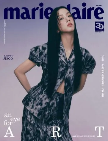 Jisoo czarnoróżowa Marie Claire