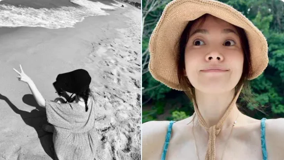 Song Hye Kyo, espressione carina sotto il cappello “Buone vacanze”