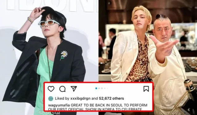 K-netizens reagem à pressão de G-Dragon como na foto do BTS V