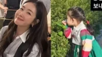 Choi Ji-woo revela fotos de Chuseok de sua linda filha de 3 anos
