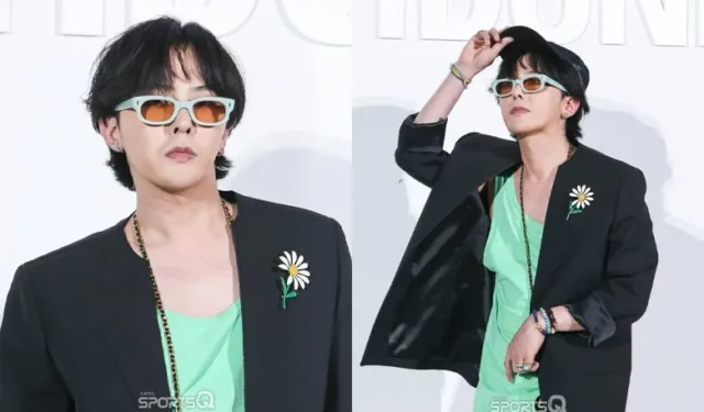 BIGBANG G-Dragon brilha com uma aura descolada sem esforço no desfile de moda de sua irmã