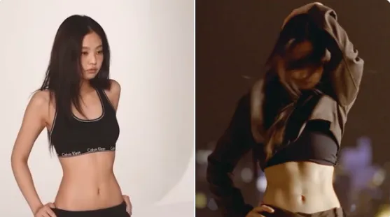 K-Netizens haben gemischte Reaktionen auf BLACKPINK Jennies erstaunliche Abs-in-Hera-Werbung 