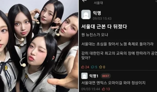 “그들이 어떻게 감히 국내 최고의 교육센터에서 공연을 할 수 있겠습니까?” 뉴진스 페스티벌 초대에 분노한 서울대 학생들