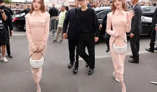 El elegante visual de TWICE Sana brilla en el desfile de modas de Prada