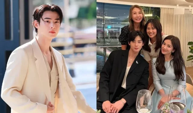 Au milieu de fausses rumeurs de rencontres, Cha Eun Woo a partagé une photo prise avec Song Hye Kyo