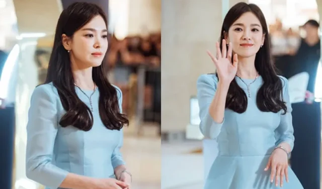 Fãs internacionais cantam ‘Song Hye-kyo!’ em uníssono, admirando sua beleza em nível de tesouro nacional