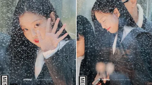 Jennie do BLACKPINK exala elegância sem esforço, mesmo na chuva, no evento Tamburins