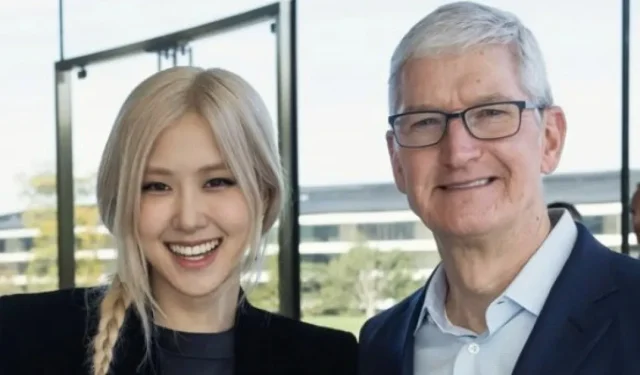 Tim Cook, PDG de Rosé Met Apple de BLACKPINK, au palais de Buckingham