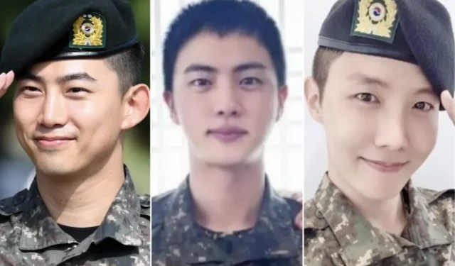 Ídolos que possuem vida militar exemplar: Ok Taec-yeon, Jung Yong-hwa e Jin e J-Hope do BTS