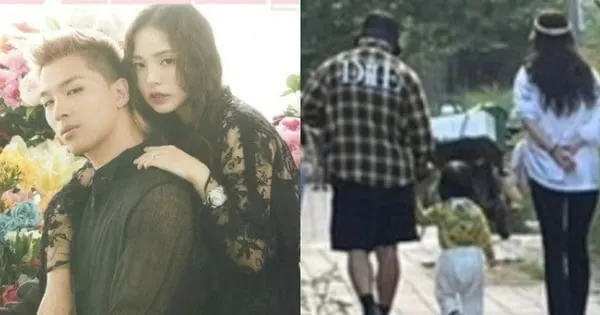 Taeyang de BIGBANG y Min Hyo Rin son vistos con su hijo en público, el crecimiento del bebé se roba la atención 