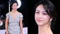 Tang Wei präsentiert elegante Schönheit auf dem roten Teppich des Blue Dragon Film Festivals