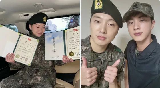 Seungyoon de WINNER remporte diverses récompenses militaires et rencontre Jin de BTS