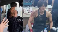 Lee Si-young, de 41 años, muestra increíbles músculos en brazos y espalda