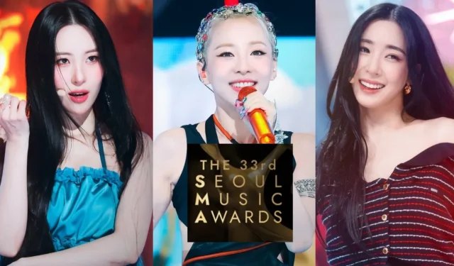 „Legendy wszechczasów” SNSD Tiffany x była Wonder Girls Sunmi x 2NE1 Dara uhonoruje 33. Seoul Music Awards