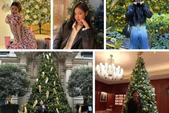 Fotos das árvores de Natal do BLACKPINK mostram estilos contrastantes entre os membros 