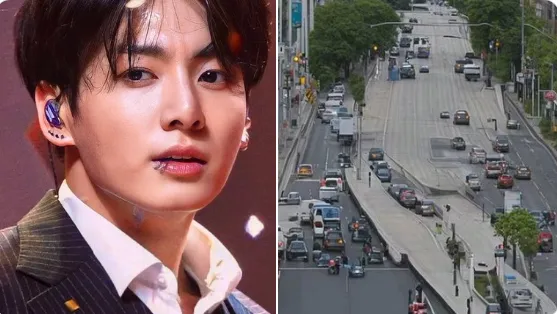 Internet-Flut mit verblüffender Ähnlichkeit einer Stadtansicht mit Jungkook von BTS