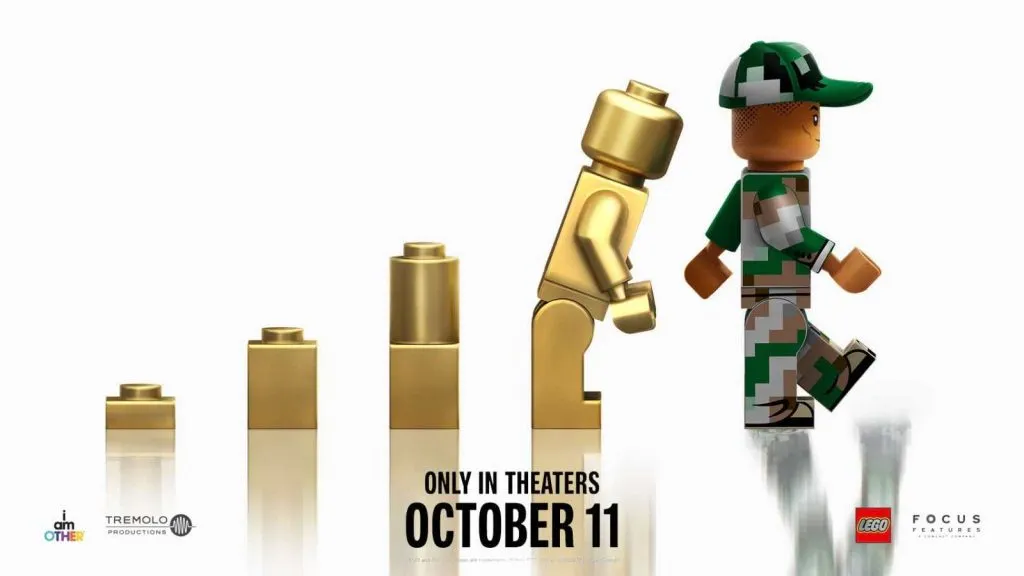 Il poster teaser di 'Piece by Piece', il film in stile LEGO sulla vita di Pharrell Williams.