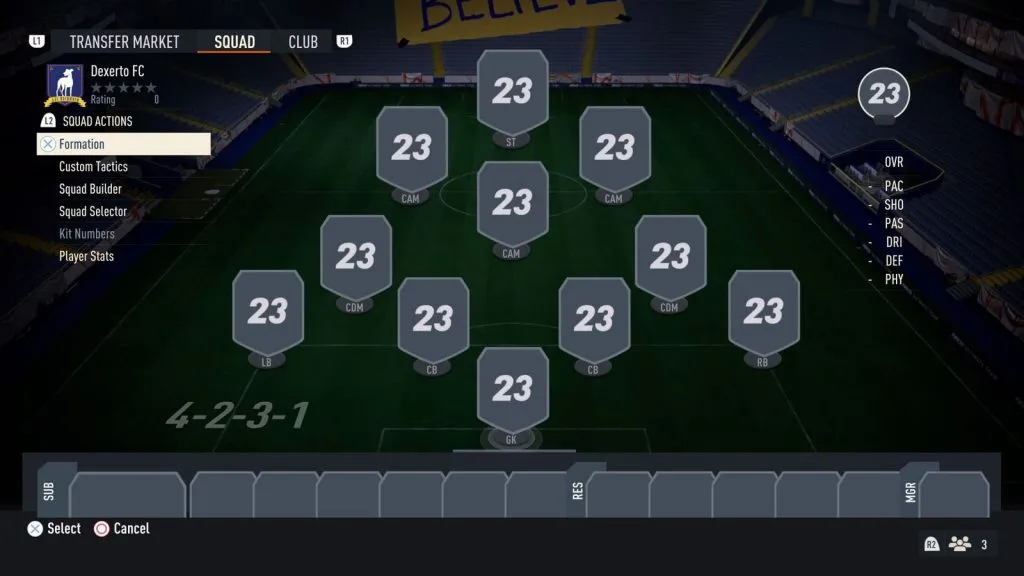 Formação 4-2-3-1 no FIFA 23