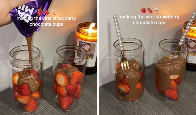 ¿Qué es la taza de fresa y chocolate viral en TikTok?