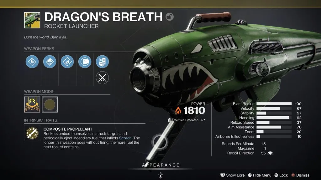 Le souffle du dragon dans Destiny 2