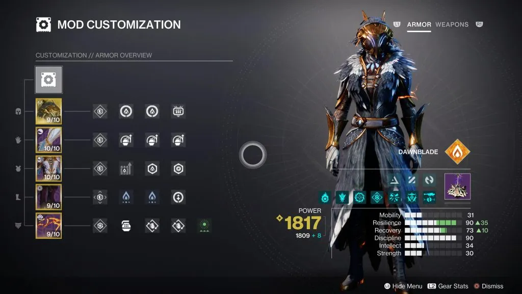 Dawn Chorus Warlock in Destiny 2