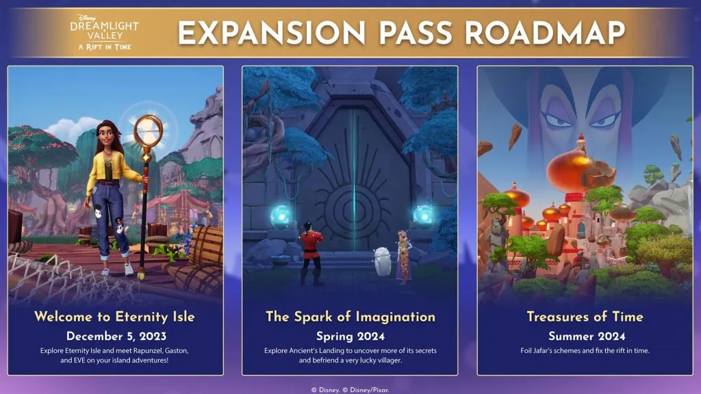 Roadmap dell'espansione Disney Dreamlight Valley