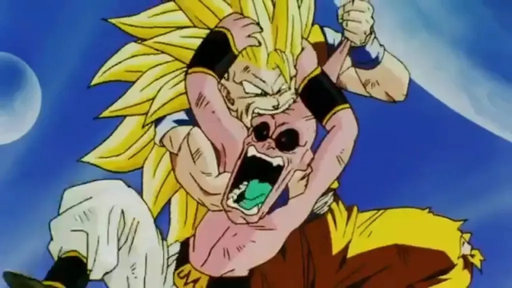 Dragon Ball Z Goku gegen Kid Buu Biss