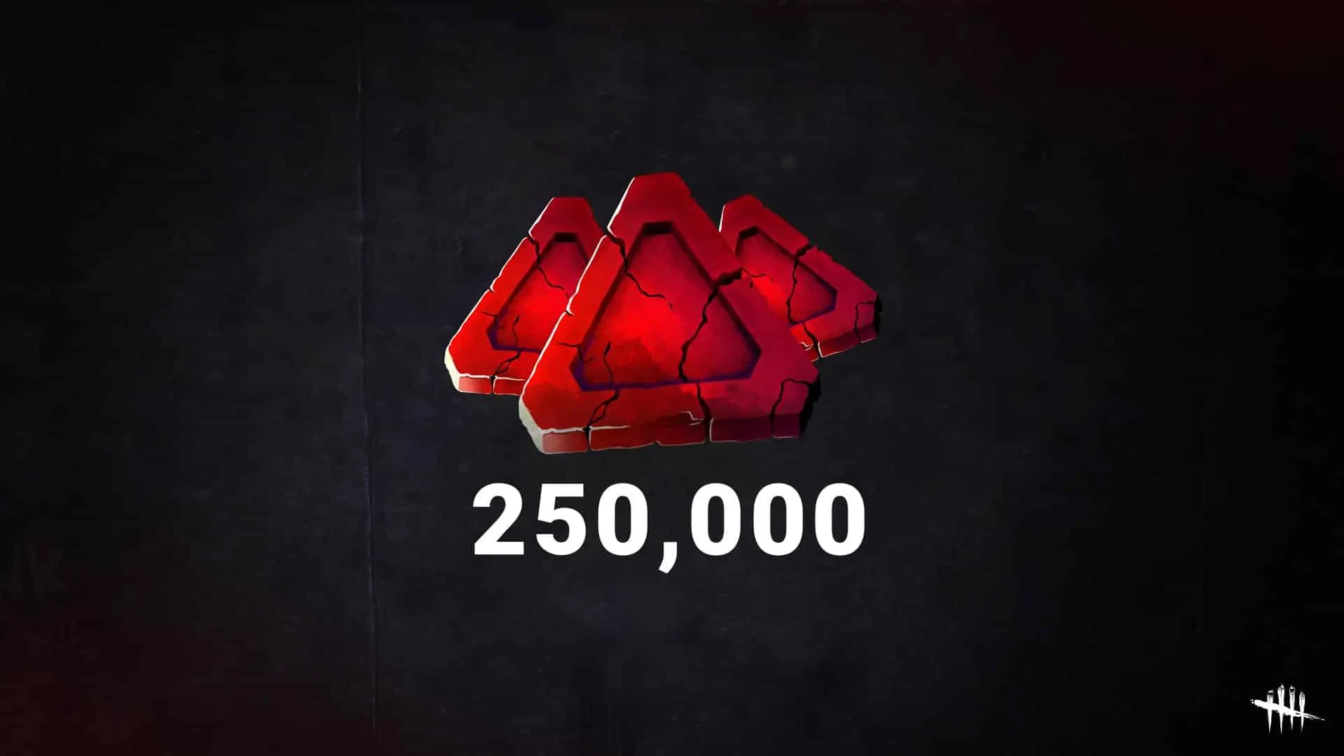 Dead By Daylight のブラッドポイントの画像の下に 250,000 と書かれています。