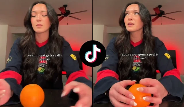 A garota se torna super viral quando o namorado falha no teste de casca de laranja do TikTok