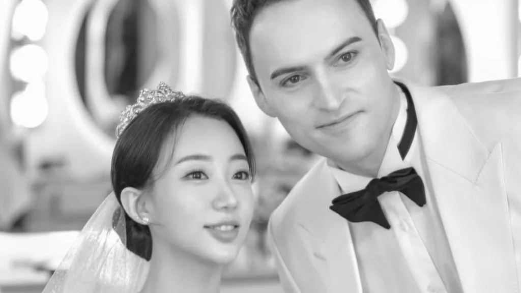 ギョーム・パトリーと妻の結婚式の写真