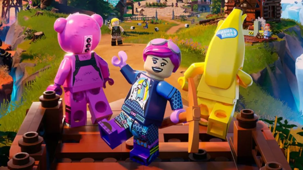 LEGO Fortnite 게임 홍보 이미지입니다.