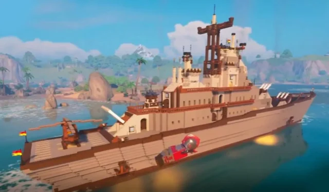 Jogador de LEGO Fortnite inventa navio de guerra totalmente funcional no jogo