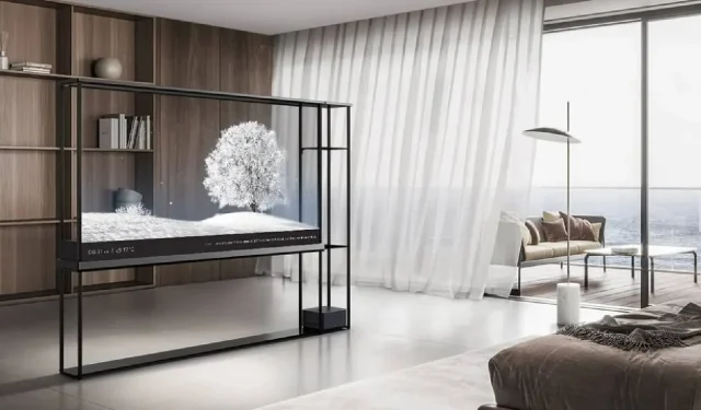 LG revela TV OLED transparente que fica invisível quando desligada