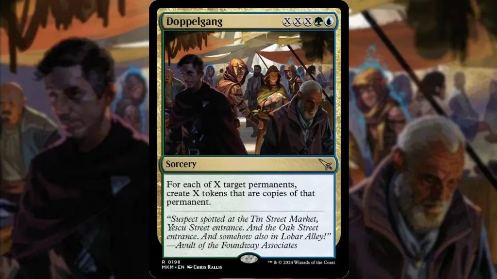 Cartão MTG Doppelgang e plano de fundo