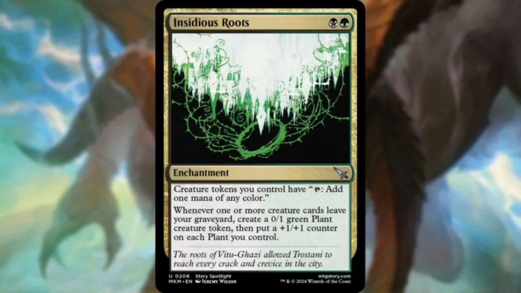 Revelação da carta MTG Insidious Roots