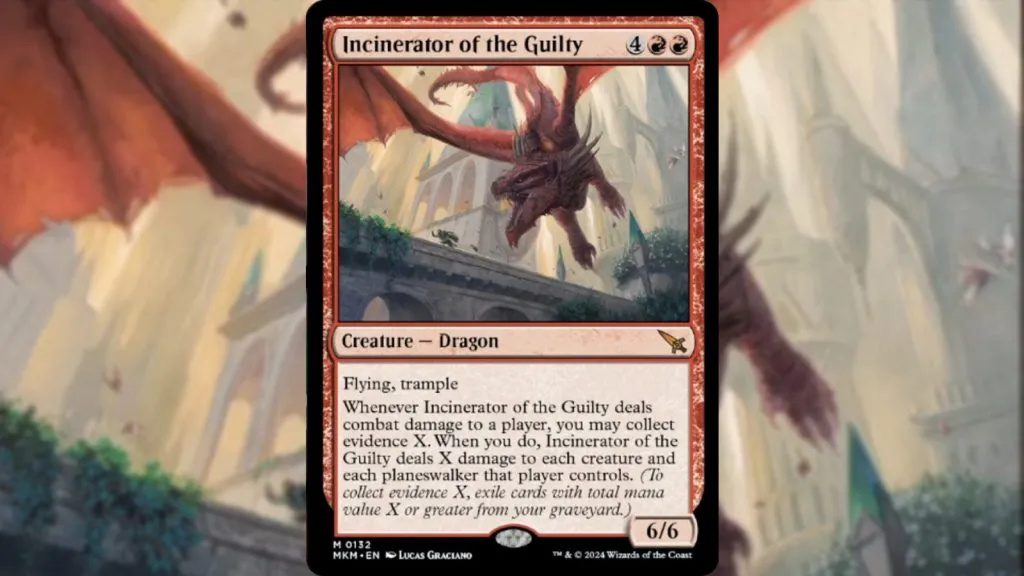 MTG Karlov Manor Dragon - Tarjeta Incinerador del Culpable