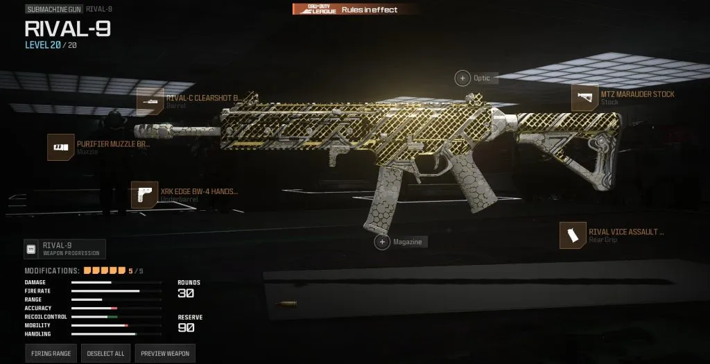 Arme MW3 Rival-9 utilisée par le joueur classé numéro un Havok.