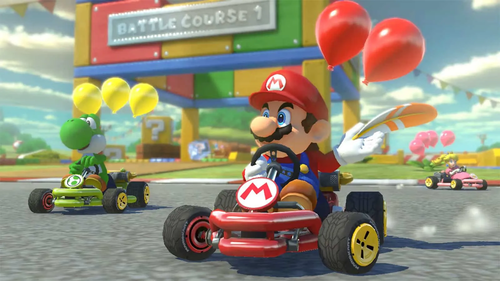 Uno screenshot di Mario Kart 8 Deluxe su Nintendo Switch