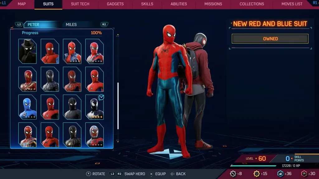 Abito rosso e blu di Spider-Man 2 No Way Home