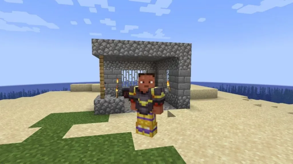 Guarnições de armadura do Minecraft.